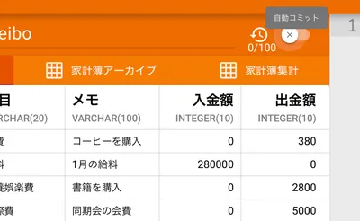 サインアウト状態の表示